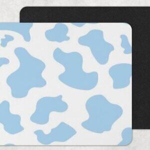 BLUE Cow Print Mouse Pad